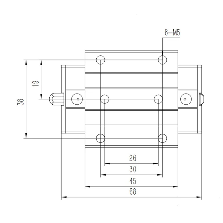 linear guide block dimension